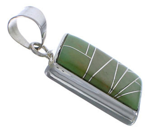 Sturdy Turquoise Inlay And Silver Pendant Jewelry PX29378